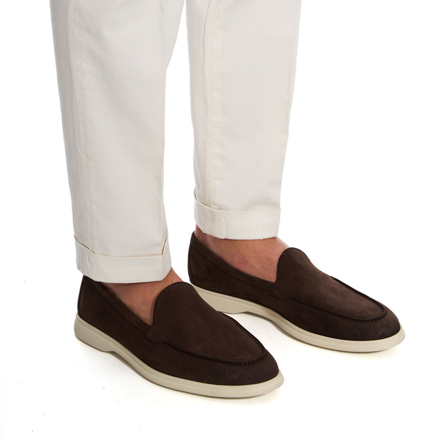 DARK BROWN UNLINED LOAFER