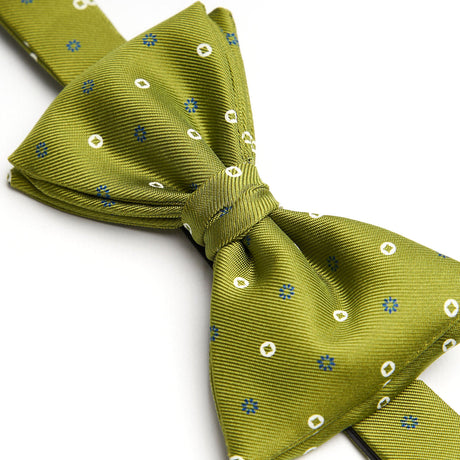 OLIVE GREEN PRE-KNOTTED BOWTIE