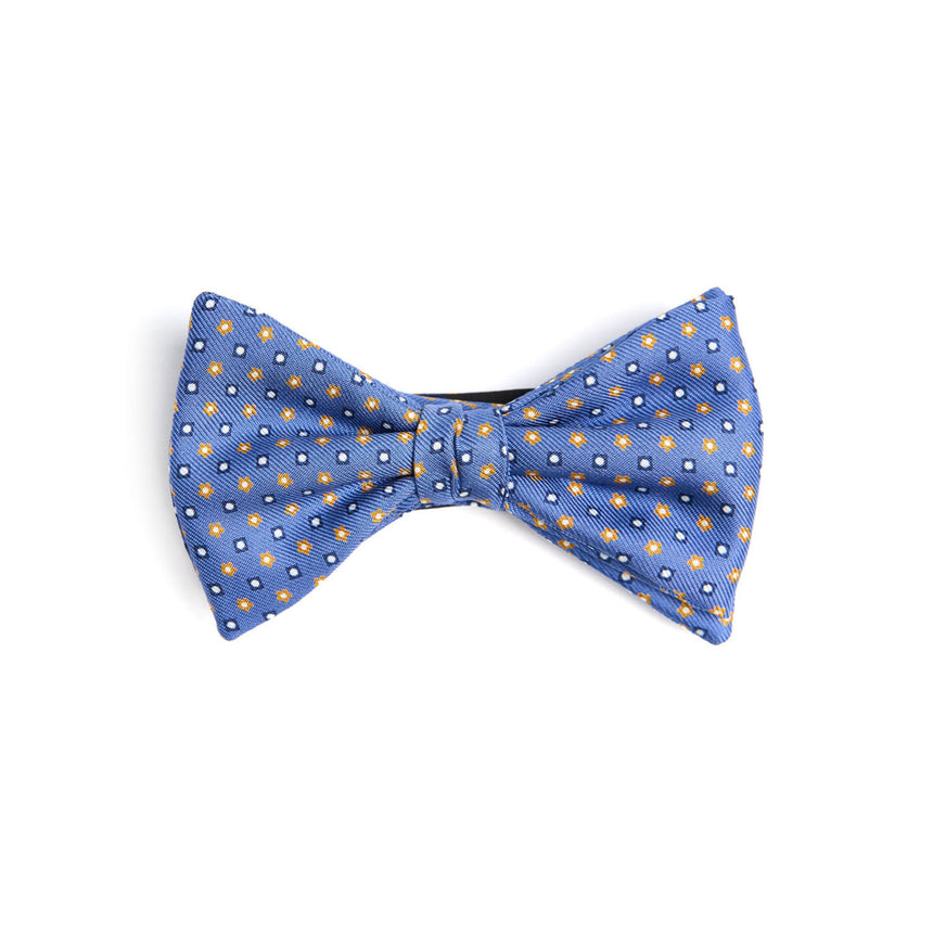 PAPILLON ANNODATO IN SETA AZZURRO POLVERE