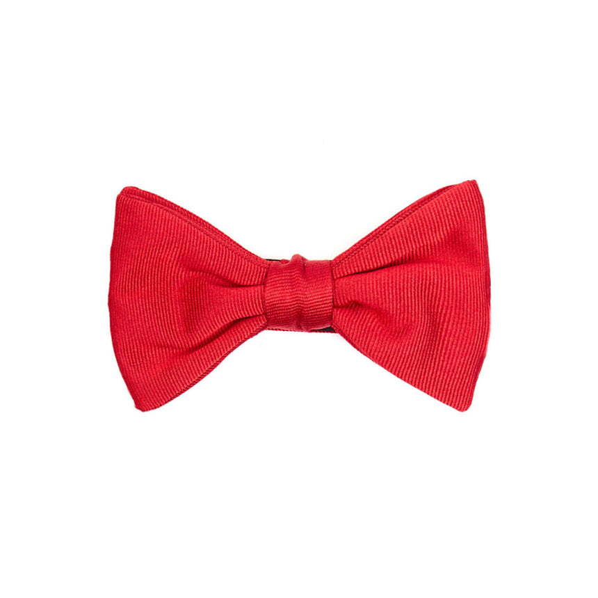 PAPILLON ANNODATO IN SETA ROSSO