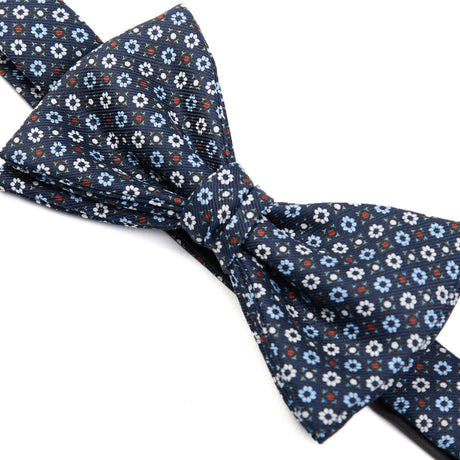 DARK BLUE PRE-KNOTTED SILK BOWTIE