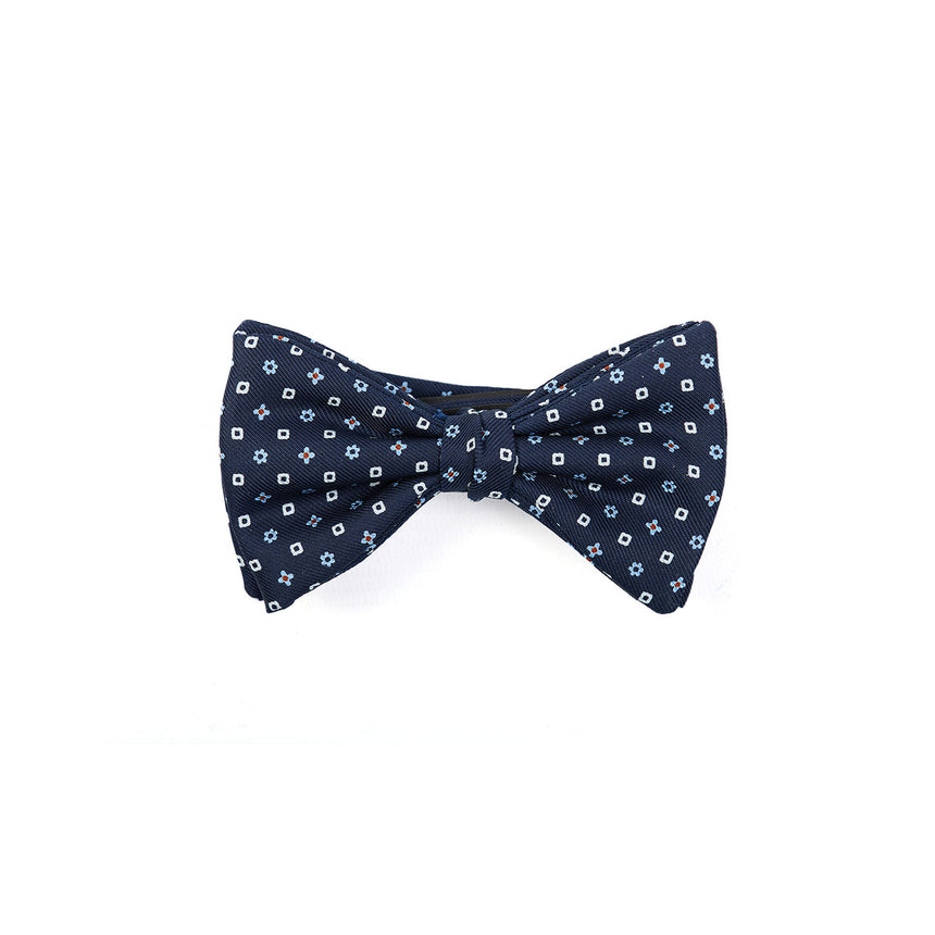 DARK BLUE PRE-KNOTTED SILK BOWTIE