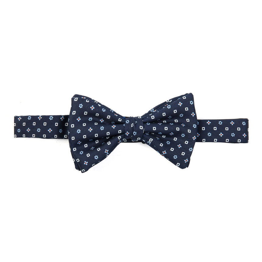 DARK BLUE PRE-KNOTTED SILK BOWTIE