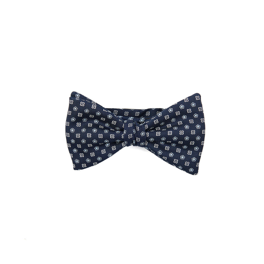 PAPILLON ANNODATO IN SETA BLU SCURO