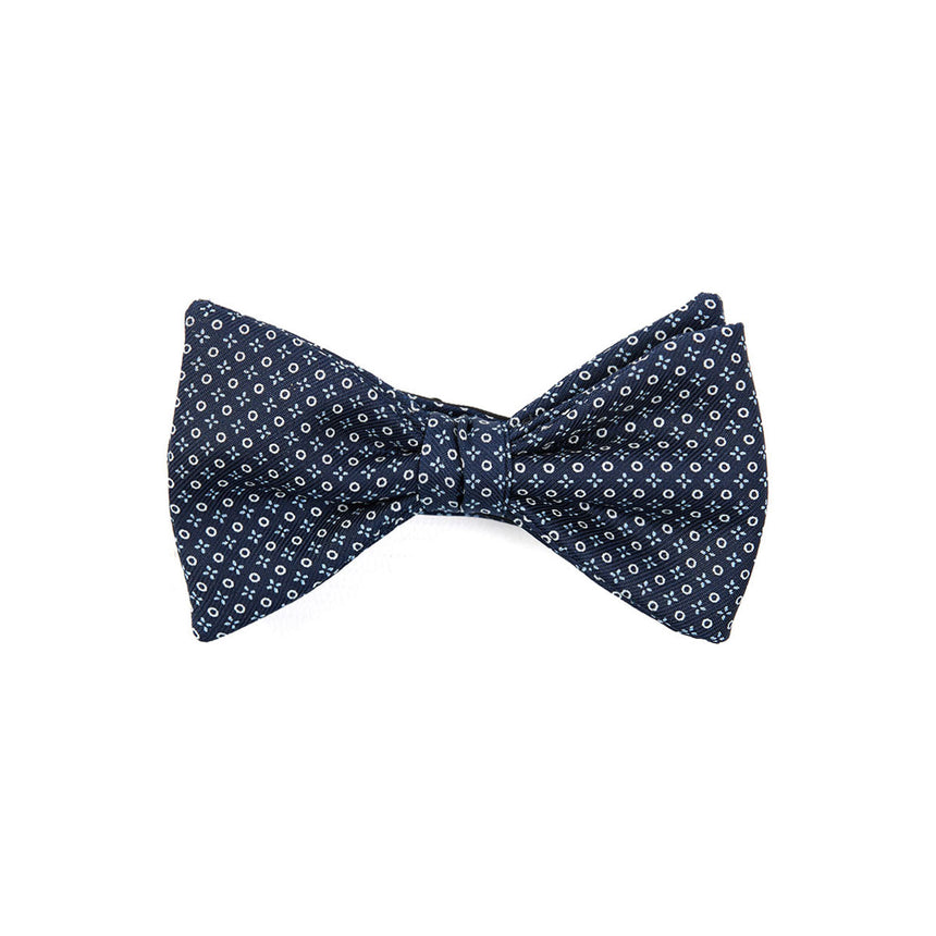 PAPILLON ANNODATO IN SETA BLU SCURO
