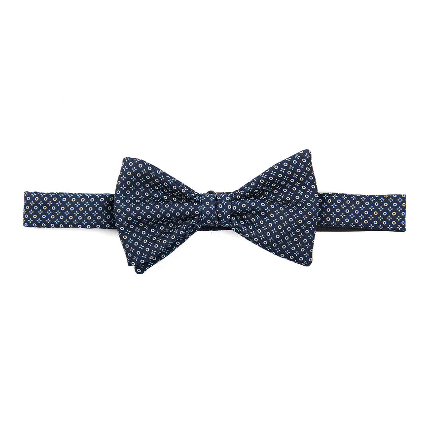 DARK BLUE PRE-KNOTTED SILK BOWTIE