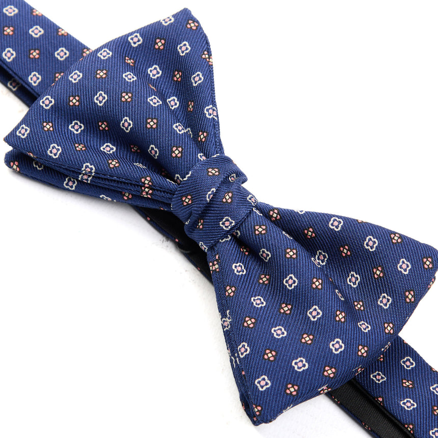 BLUE PRE-KNOTTED SILK BOWTIE