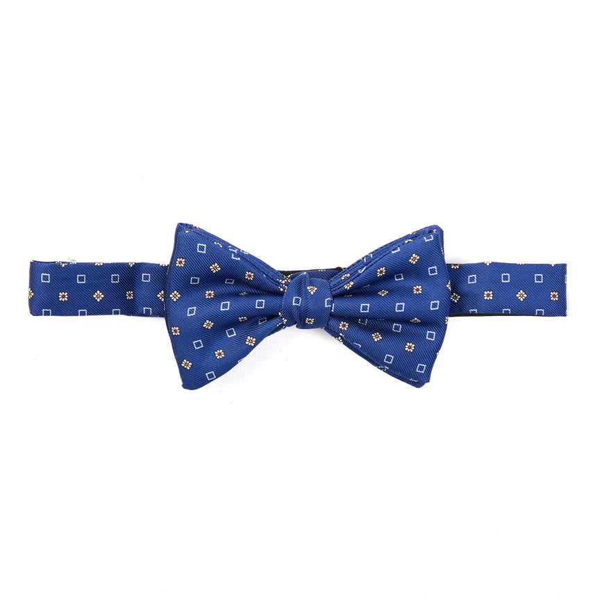 BLUE PRE-KNOTTED SILK BOWTIE