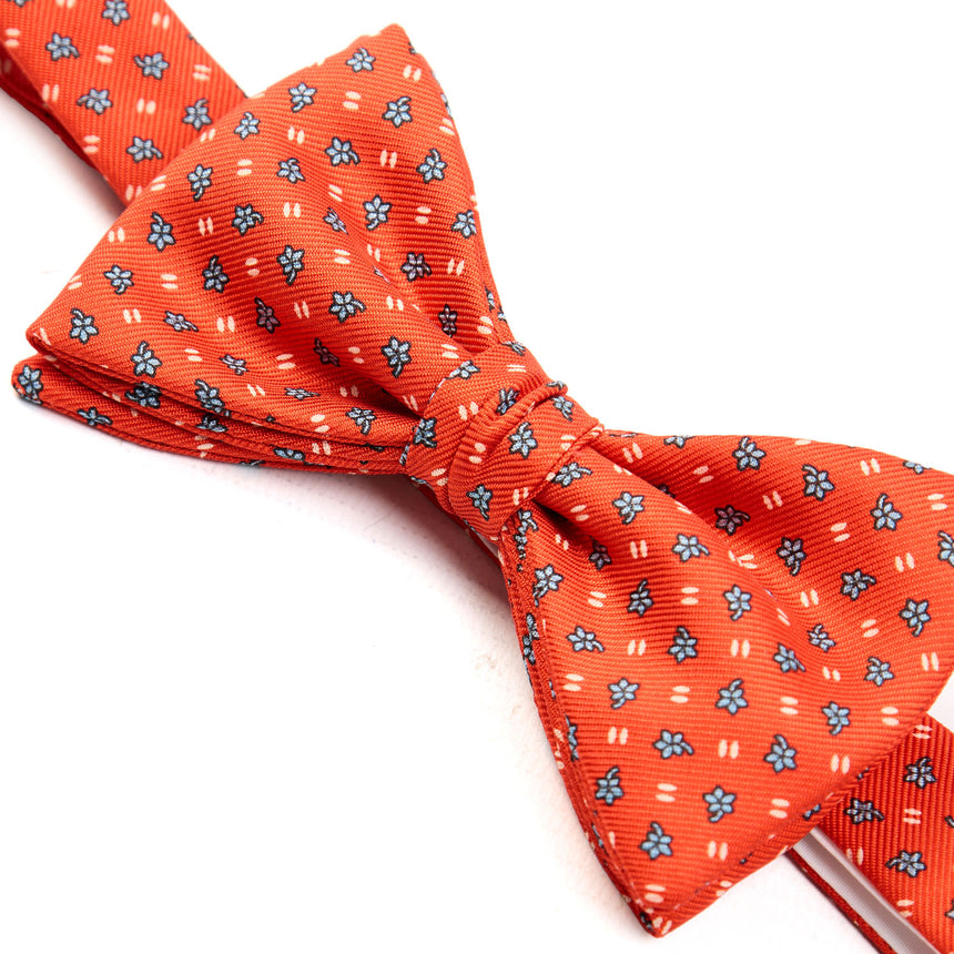 RED PRE-KNOTTED SILK BOWTIE