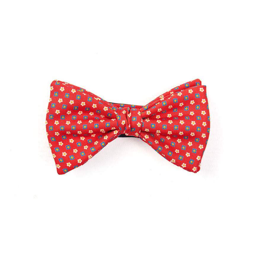 PAPILLON ANNODATO IN SETA ROSSO