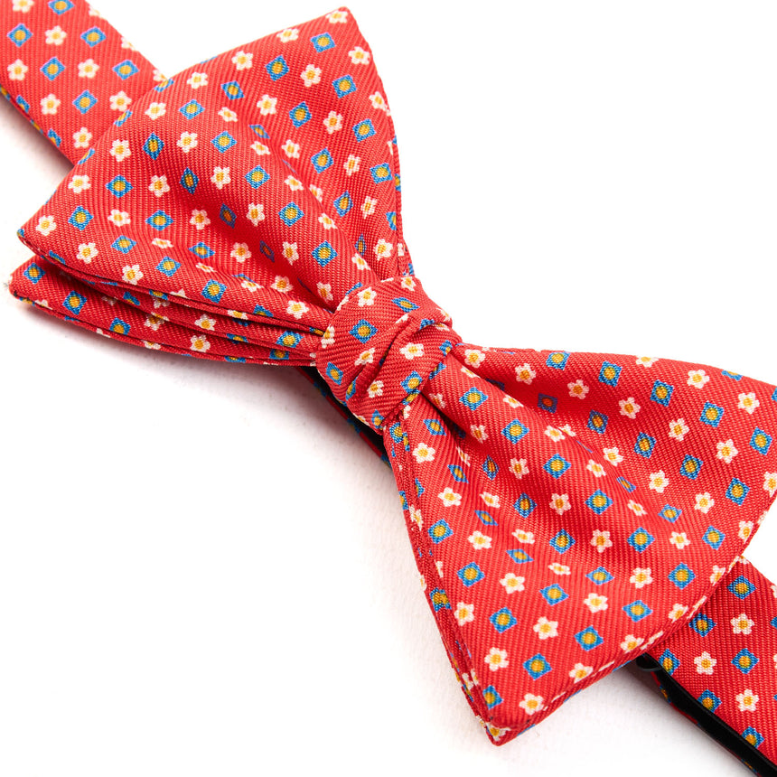 RED PRE-KNOTTED SILK BOWTIE