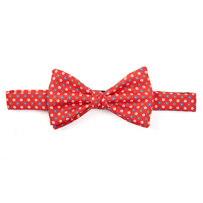 RED PRE-KNOTTED SILK BOWTIE