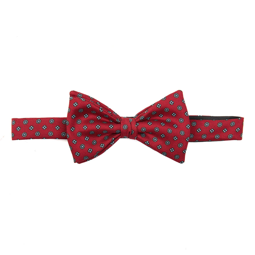 PAPILLON ANNODATO IN SETA BORDEAUX