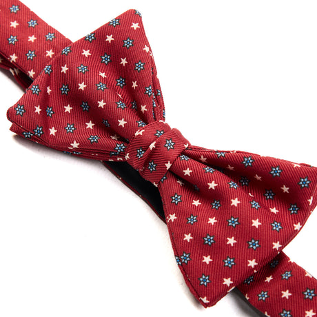 PAPILLON ANNODATO IN SETA BORDEAUX