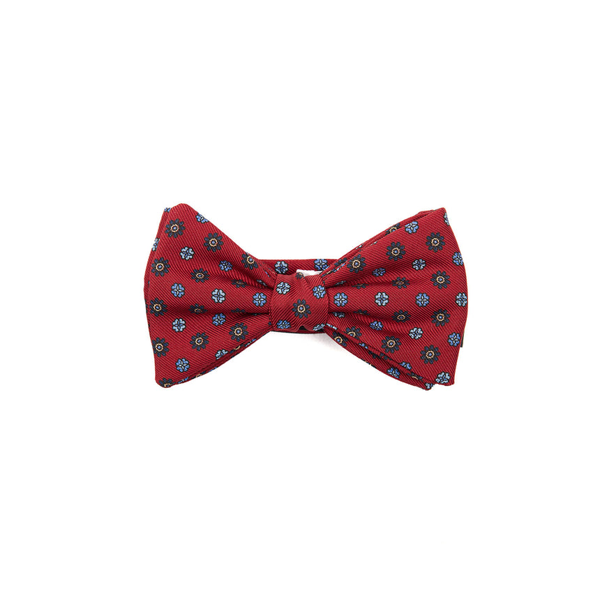 PAPILLON ANNODATO IN SETA BORDEAUX