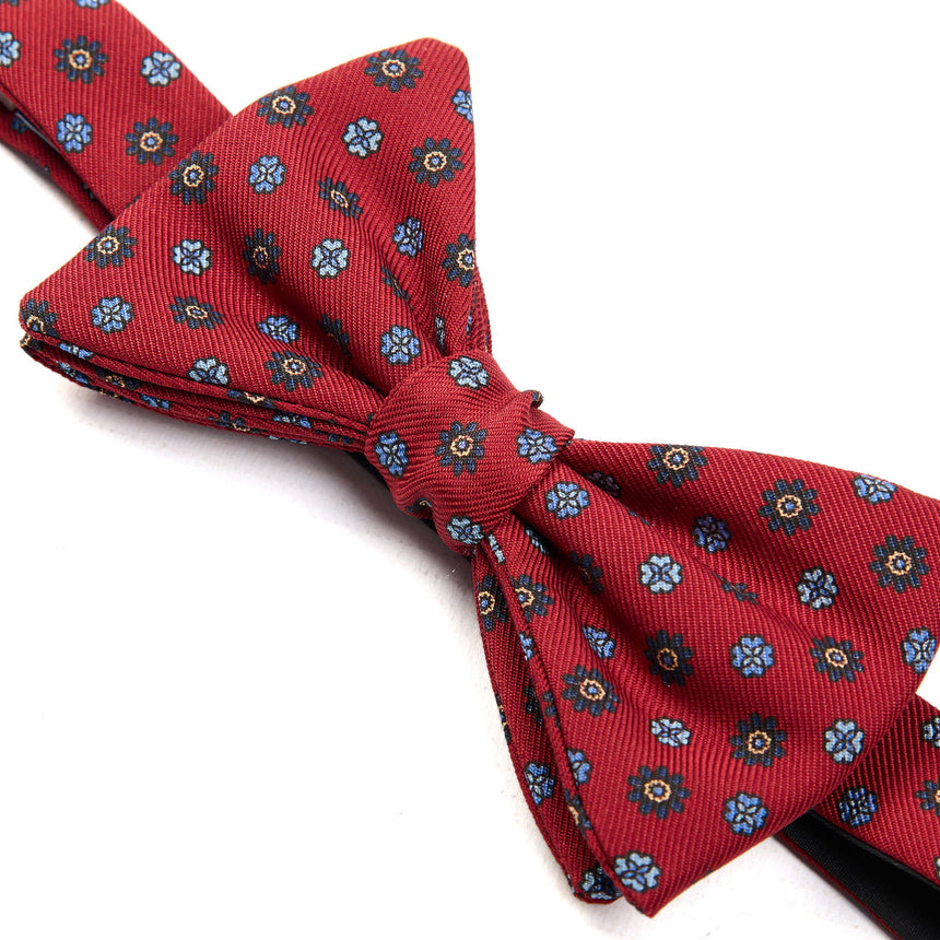 PAPILLON ANNODATO IN SETA BORDEAUX