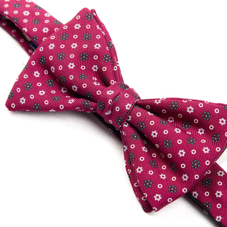 PAPILLON ANNODATO IN SETA BORDEAUX