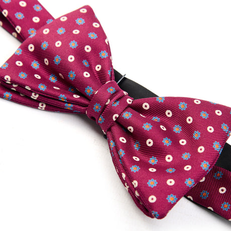 PAPILLON ANNODATO IN SETA BORDEAUX