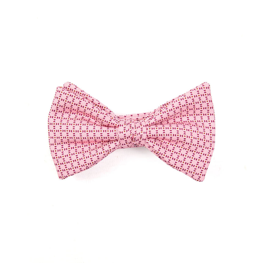 PAPILLON ANNODATO IN SETA ROSA