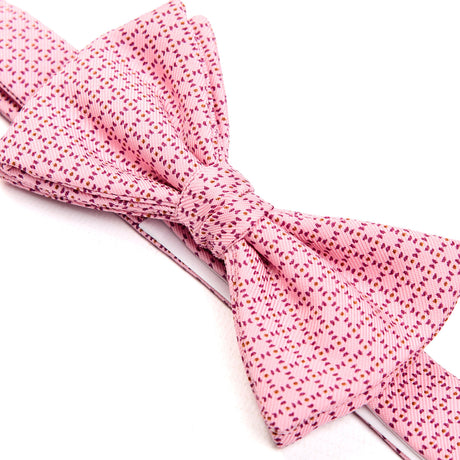 PAPILLON ANNODATO IN SETA ROSA