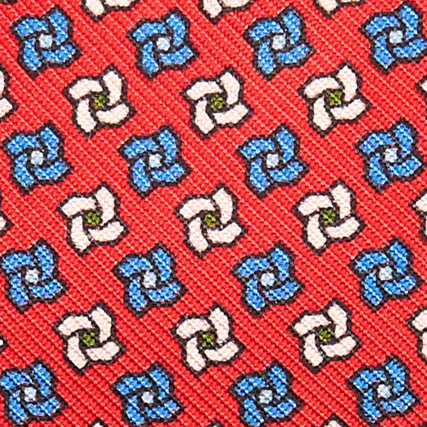 RED SILK BOWTIE TO SELF-TIE