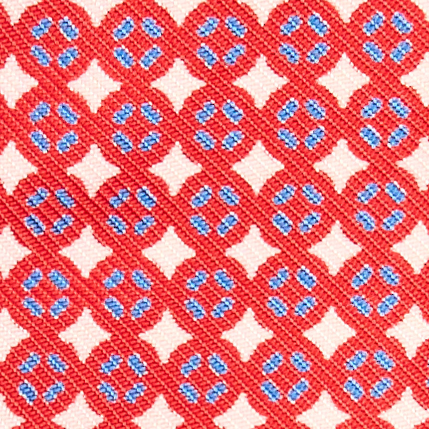 RED SILK BOWTIE TO SELF-TIE