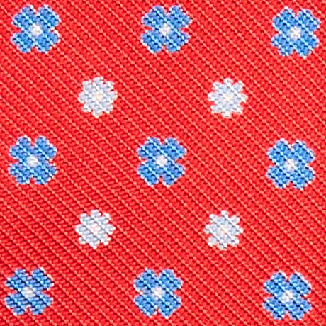 RED SILK BOWTIE TO SELF-TIE