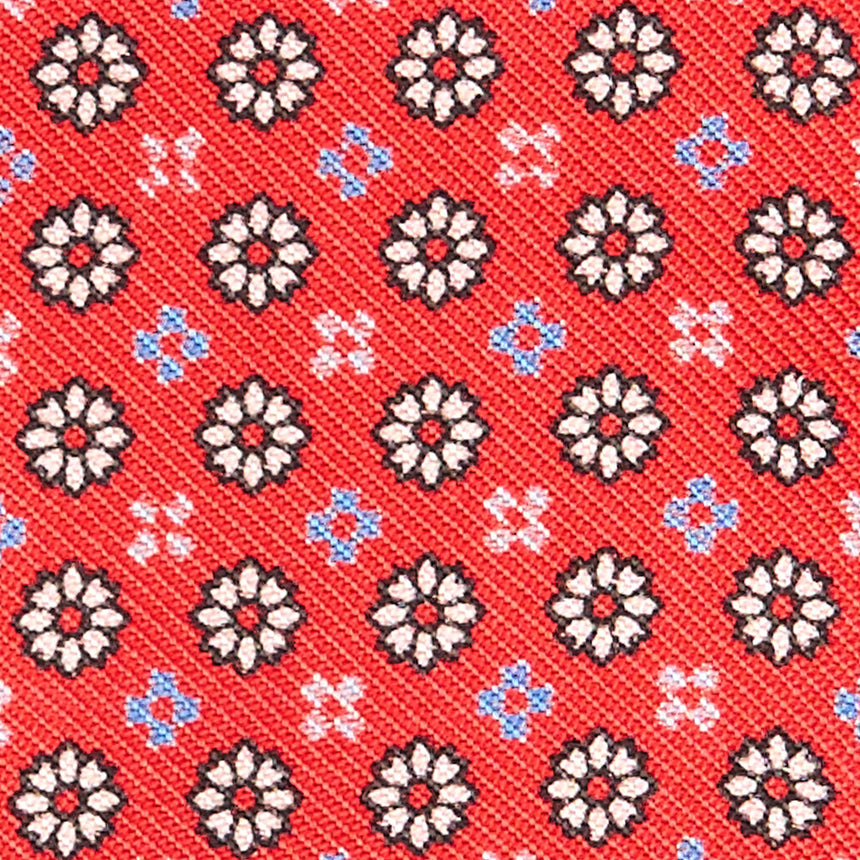 RED SILK BOWTIE TO SELF-TIE