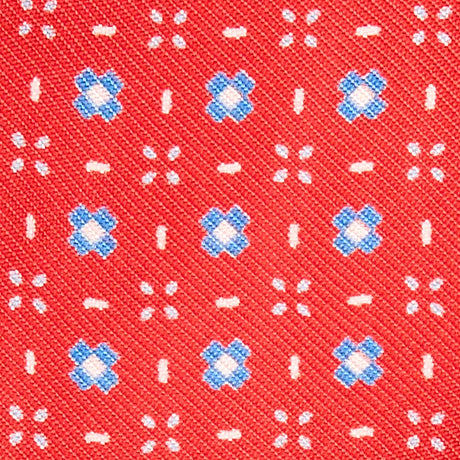 RED SILK BOWTIE TO SELF-TIE