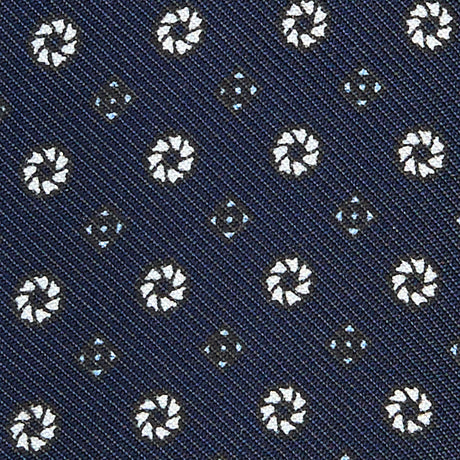 DARK BLUE SILK BOWTIE TO SELF-TIE
