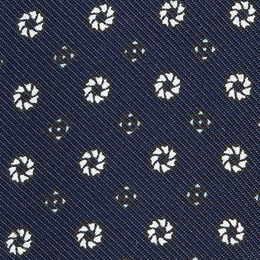 DARK BLUE SILK BOWTIE TO SELF-TIE