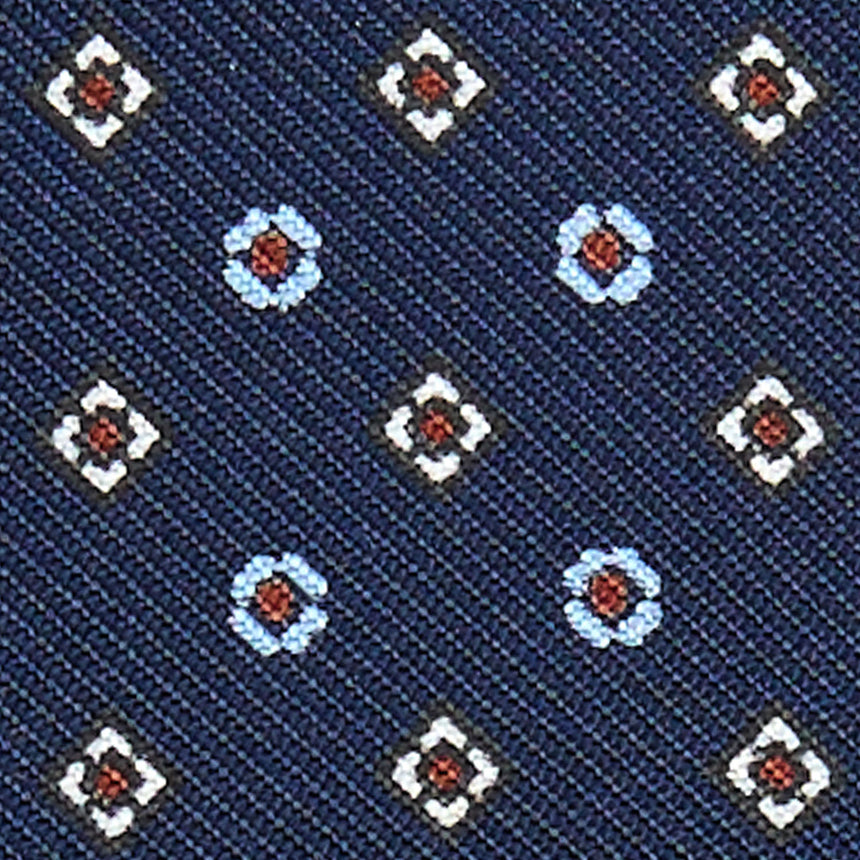 DARK BLUE SILK BOWTIE TO SELF-TIE