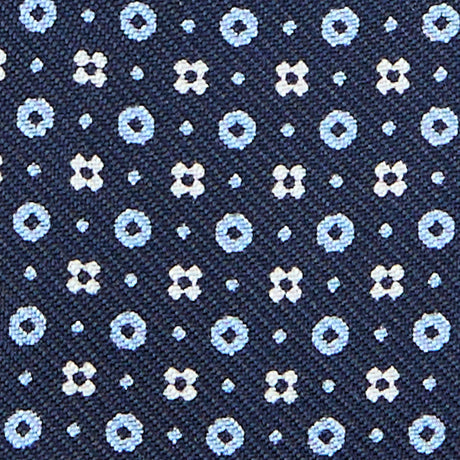 DARK BLUE SILK BOWTIE TO SELF-TIE