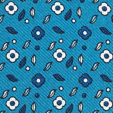 MID BLUE SILK BOWTIE TO SELF-TIE