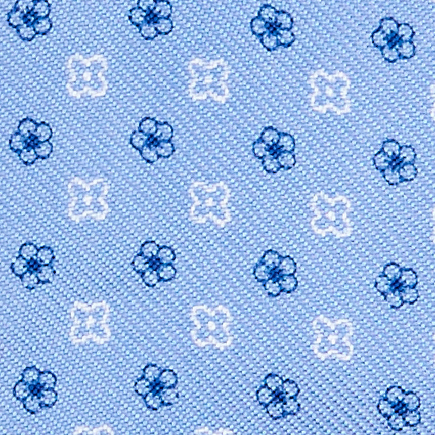 LIGHT BLUE SILK BOWTIE TO SELF-TIE