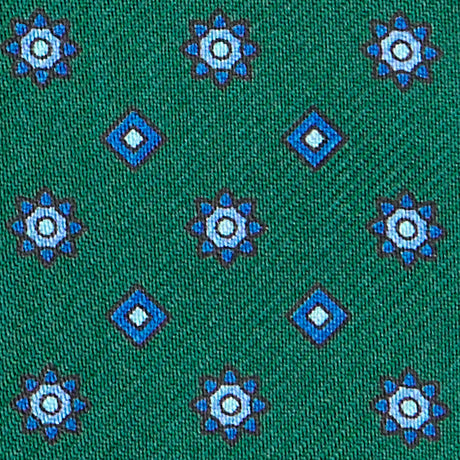 DARK GREEN SILK BOWTIE TO SELF-TIE