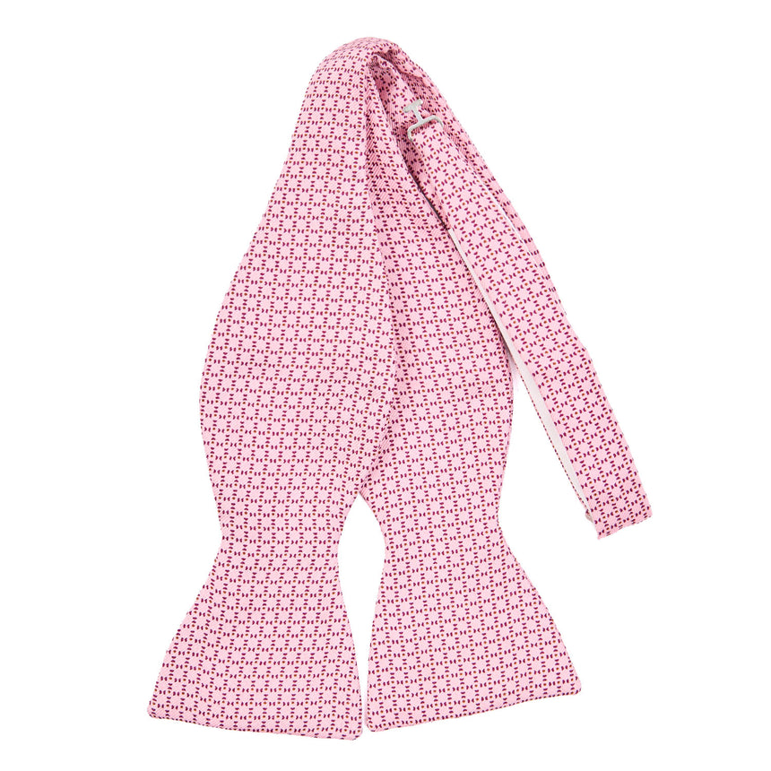 PINK SILK BOWTIE TO SELF-TIE