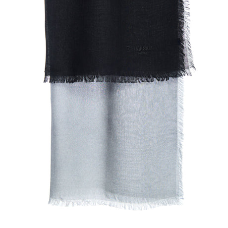 BLACK AND GREY CASHMERE PASHMINA