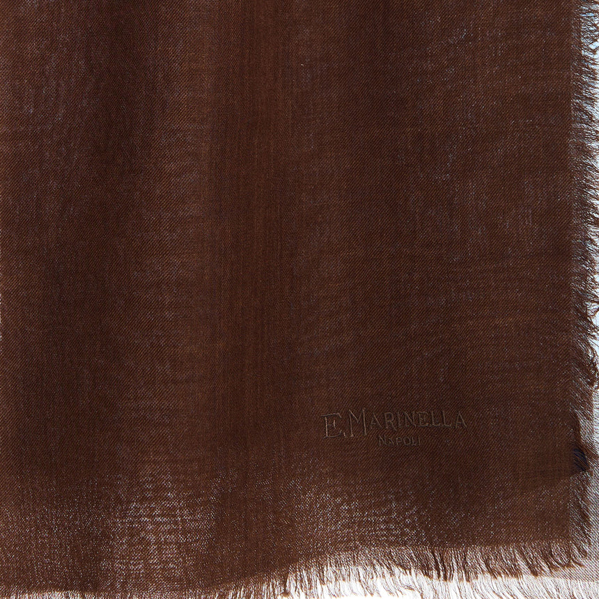 LIGHT BLUE AND BROWN CASHMERE PASHMINA