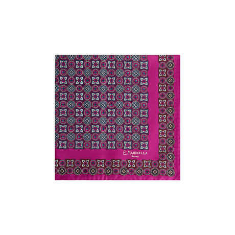 POCHETTE DA TASCHINO IN SETA STAMPATA FUCSIA