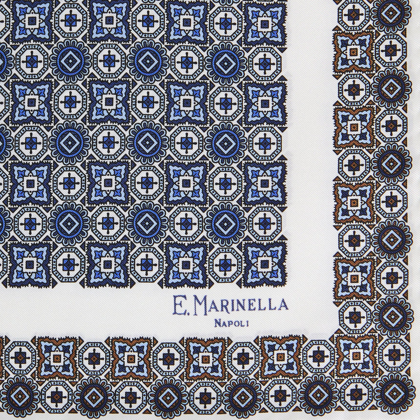 POCHETTE DA TASCHINO IN SETA STAMPATA BIANCA