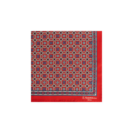 POCHETTE DA TASCHINO IN SETA STAMPATA ROSSO