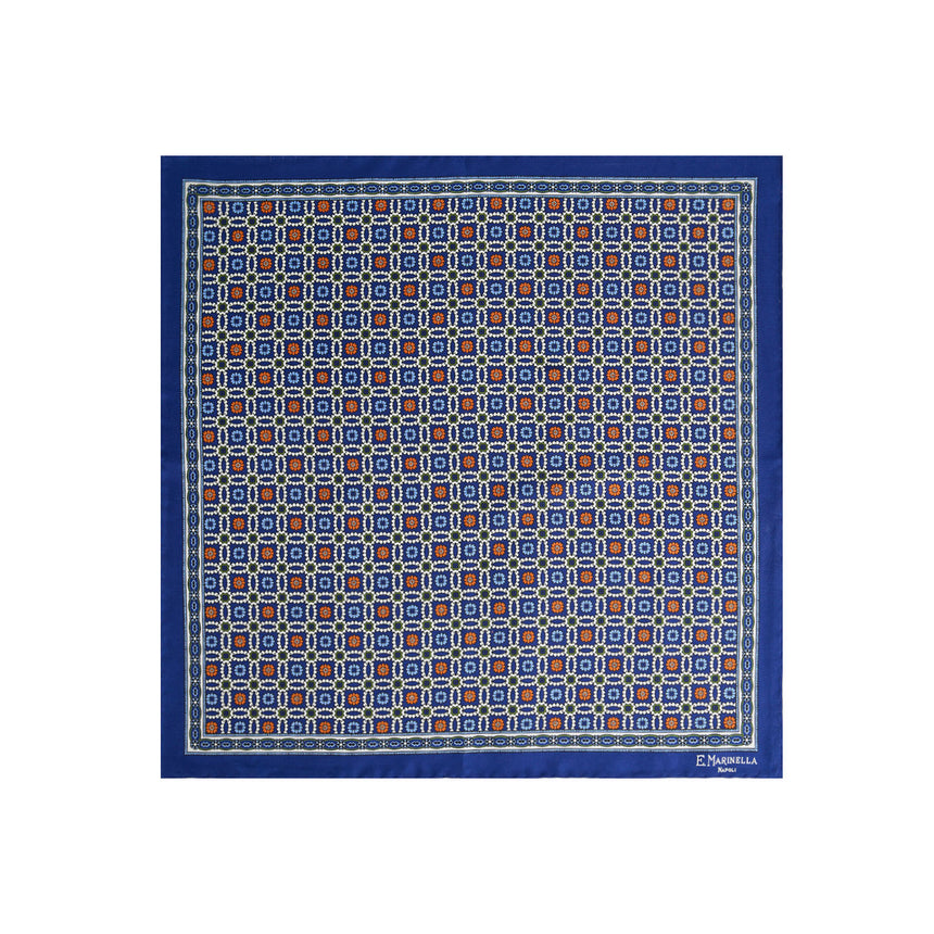 POCHETTE DA TASCHINO IN SETA STAMPATA BLUETTE