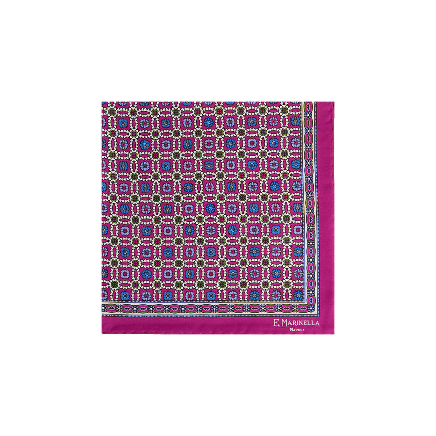 POCHETTE DA TASCHINO IN SETA STAMPATA FUCSIA