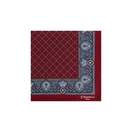 POCHETTE DA TASCHINO IN SETA STAMPATA BORDEAUX