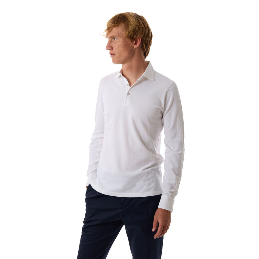 POLO MANICA LUNGA BIANCA