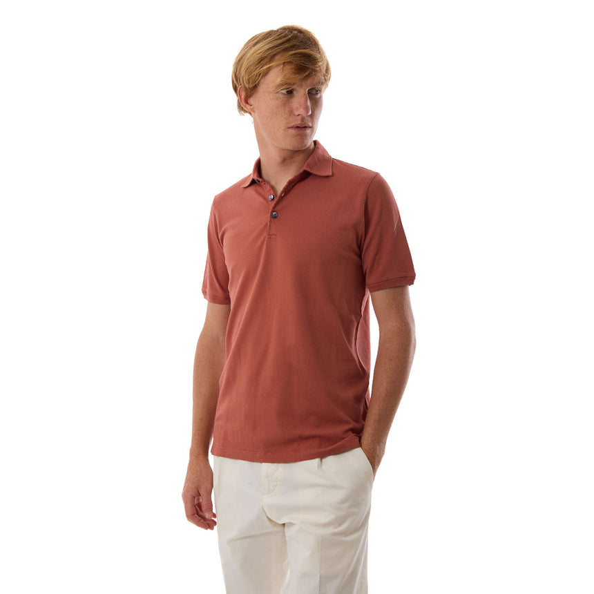 SALMON SHORT SLEEVE POLO
