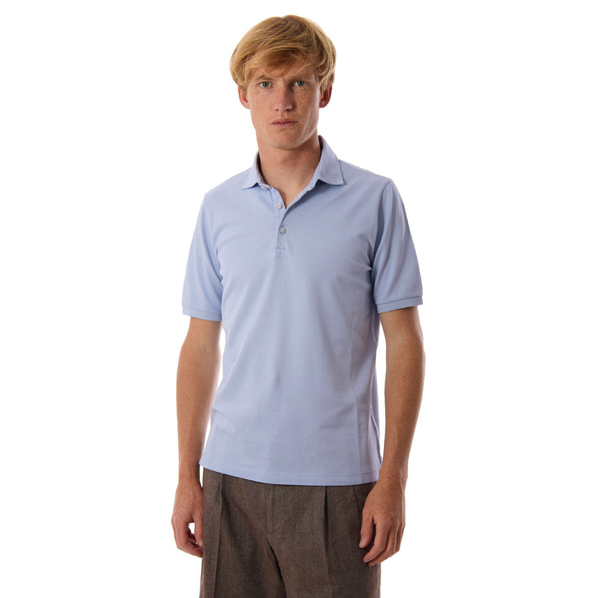 POLO MANICA CORTA AZZURRO POLVERE