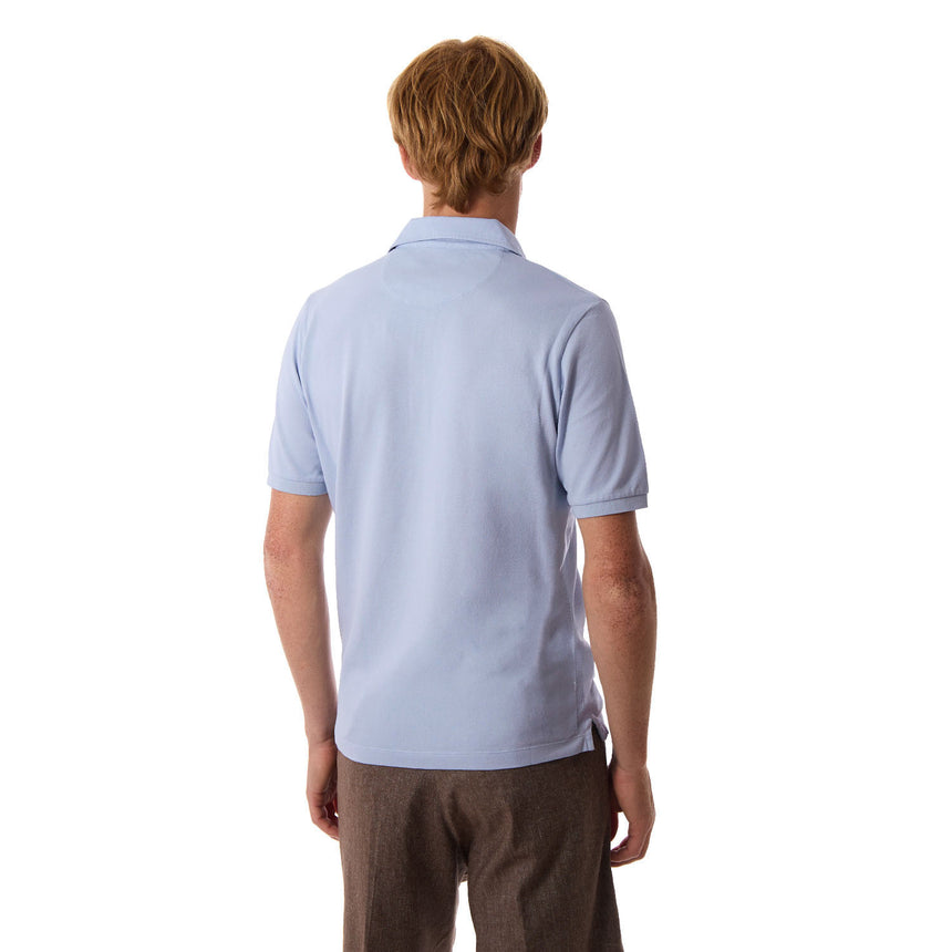 POLO MANICA CORTA AZZURRO POLVERE