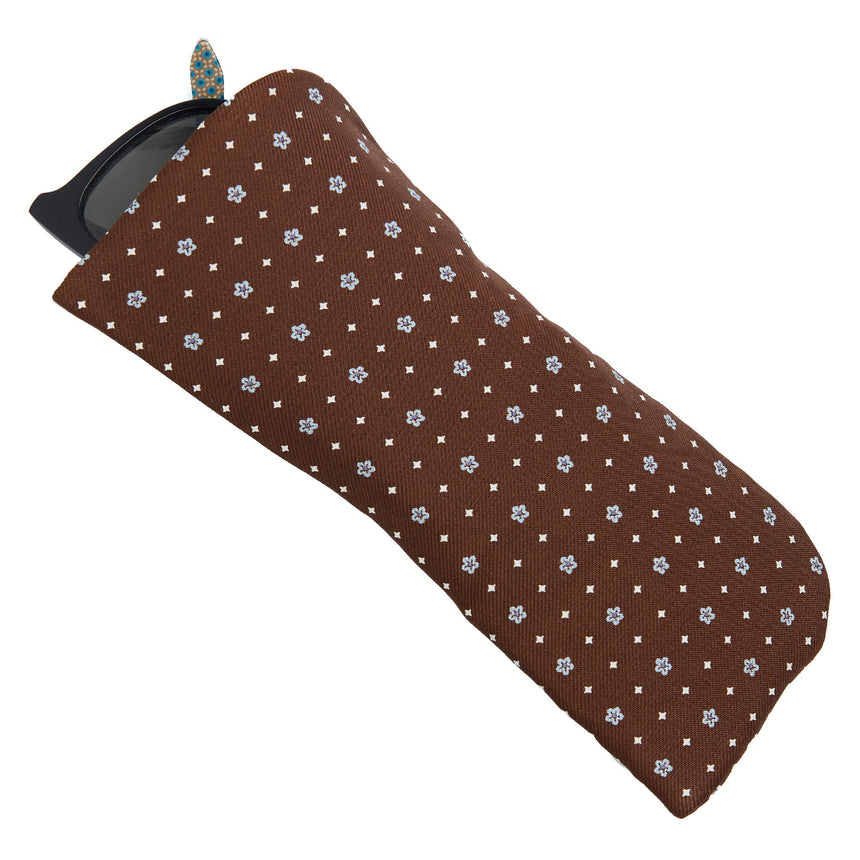 DARK BROWN GLASSES CASE